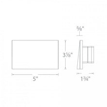 Load image into Gallery viewer, Rectangle LED Step and Wall Light - line drawing.
