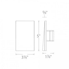 Load image into Gallery viewer, Rectangle LED Step and Wall Light - line drawing.
