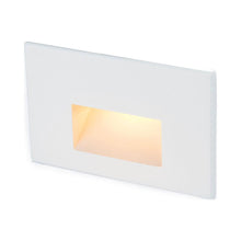 Load image into Gallery viewer, Rectangle LED Step Light in White on Aluminum (Horizontal).
