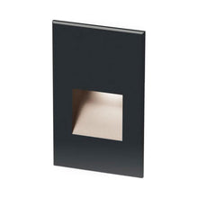 Load image into Gallery viewer, Rectangle LED Step Light in Black on Aluminum (Vertical).
