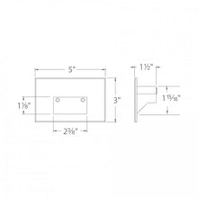 Load image into Gallery viewer, Rectangle LED Step Light - line drawing.

