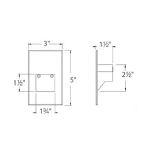 Load image into Gallery viewer, Rectangle LED Step Light - line drawing.
