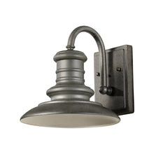 Load image into Gallery viewer, Redding Station Outdoor Wall Light in Small/Tarnished Silver/Wildlife Lamping.
