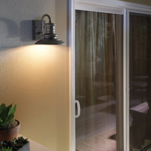 Load image into Gallery viewer, Redding Station Outdoor Wall Light - beside the door.
