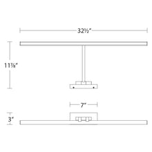 Load image into Gallery viewer, Reed LED Swing Arm Light - line drawing.
