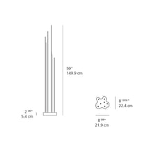 Load image into Gallery viewer, Reeds Outdoor LED Single Floor Lamp - line drawing.
