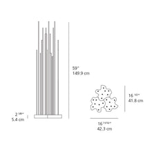 Load image into Gallery viewer, Reeds Outdoor LED Single Floor Lamp - line drawing.
