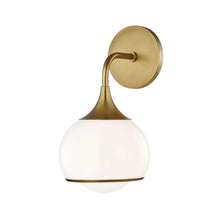 Load image into Gallery viewer, Reese Wall Light in Aged Brass/1-Light.
