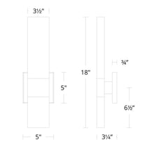 Load image into Gallery viewer, Reflect Outdoor LED Wall Light- line drawing.
