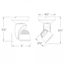 Load image into Gallery viewer, Reflex LED Monopoint Spot Light - line drawing.
