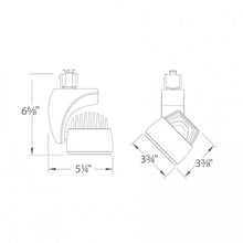 Load image into Gallery viewer, Reflex Pro Line Voltage LED Track Head - line drawing.
