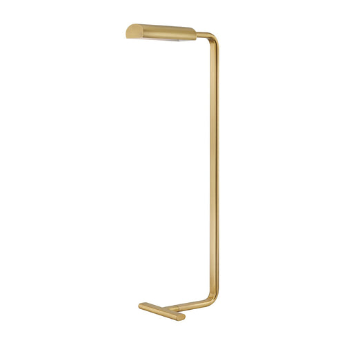 Renwick Floor Lamp in Aged Brass.