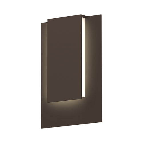 Reveal Outdoor LED Wall Light in Small/Textured Bronze.
