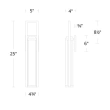 Load image into Gallery viewer, Revere Outdoor LED Wall Light- line drawing.
