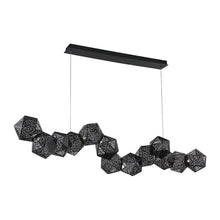 Load image into Gallery viewer, Riddle Linear LED Pendant Light in Black.

