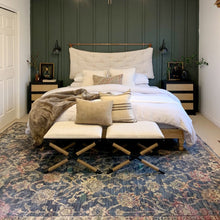 Load image into Gallery viewer, Riley Wall Light in bedroom.
