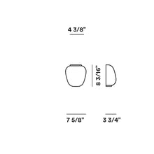 Load image into Gallery viewer, Rituals 3 Semi Wall Light - line drawing.
