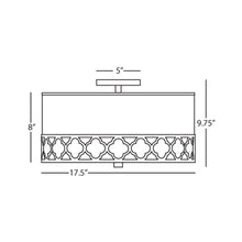 Load image into Gallery viewer, Addison Semi Flush Mount Ceiling Light - line drawing.
