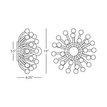 Load image into Gallery viewer, Anemone Flush Mount Ceiling Light - line drawing.
