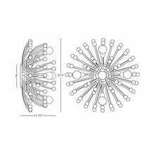 Load image into Gallery viewer, Anemone Flush Mount Ceiling Light - line drawing.

