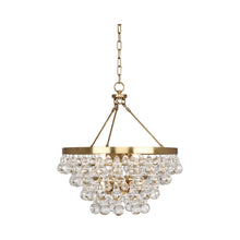 Load image into Gallery viewer, Bling Chandelier in Antique Brass.
