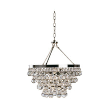 Load image into Gallery viewer, Bling Chandelier in Polished Nickel.
