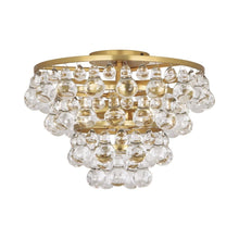 Load image into Gallery viewer, Bling Flush Mount Ceiling Light in Antique Brass.
