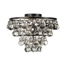Load image into Gallery viewer, Bling Flush Mount Ceiling Light in Deep Patina Bronze.
