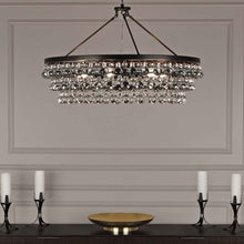 Load image into Gallery viewer, Bling Large Chandelier in living room.
