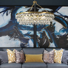 Load image into Gallery viewer, Bling Large Chandelier in living room.
