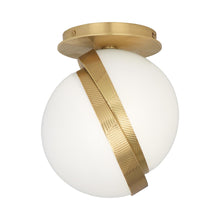 Load image into Gallery viewer, Brut Flush Mount Ceiling Light in Modern Brass.
