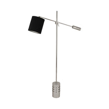 Load image into Gallery viewer, Campbell Floor Lamp in Polished Nickel/Anna Black.
