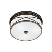 Load image into Gallery viewer, Chase Flush Mount Ceiling Light in Deep Patina Bronze.
