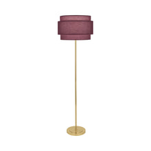 Load image into Gallery viewer, Decker Floor Lamp in Vintage Wine/Modern Brass.
