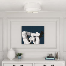Load image into Gallery viewer, Decker Flush Mount Ceiling Light in living room.
