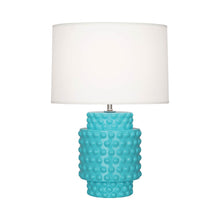Load image into Gallery viewer, Dolly Table Lamp in Egg Blue/White (Small).
