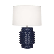 Load image into Gallery viewer, Dolly Table Lamp in Midnight Blue/White (Small).
