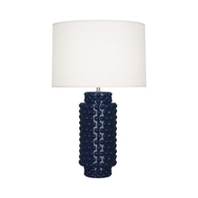 Load image into Gallery viewer, Dolly Table Lamp in Midnight Blue/White (Large).
