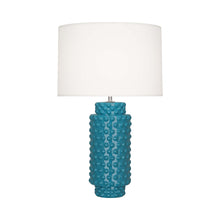 Load image into Gallery viewer, Dolly Table Lamp in Peacock/White (Large).
