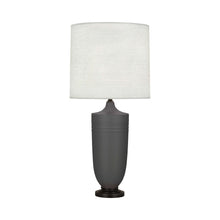 Load image into Gallery viewer, Hadrian Table Lamp in Matte Ash Glazed/Deep Patina Bronze.
