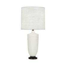 Load image into Gallery viewer, Hadrian Table Lamp in Matte Lily Glazed/Deep Patina Bronze.
