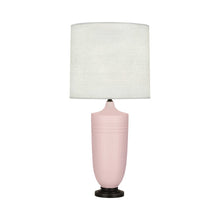 Load image into Gallery viewer, Hadrian Table Lamp in Matte Woodrose Glazed/Deep Patina Bronze.
