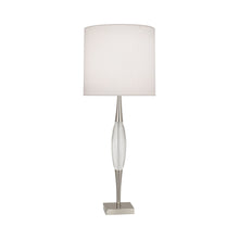 Load image into Gallery viewer, Juno Table Lamp in Polished Nickel/Pearl.

