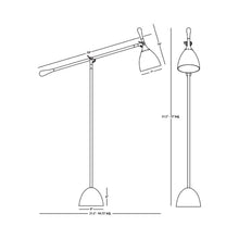 Load image into Gallery viewer, Ledger Floor Lamp - line drawing.
