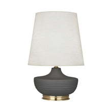 Load image into Gallery viewer, Nolan Table Lamp in Matte Ash/ Modern Brass.
