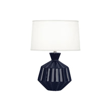 Load image into Gallery viewer, Orion Table Lamp in Midnight Blue (Small).
