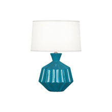 Load image into Gallery viewer, Orion Table Lamp in Peacock (Small).
