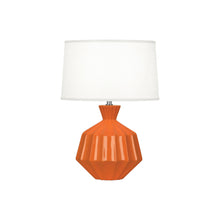 Load image into Gallery viewer, Orion Table Lamp in Pumpkin (Small).
