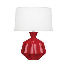 Load image into Gallery viewer, Orion Table Lamp in Ruby Red (Large).
