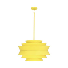 Load image into Gallery viewer, Pierce Large Pendant Light in Canary Yellow Gloss.
